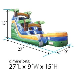 15ft Single Lane Waterslide